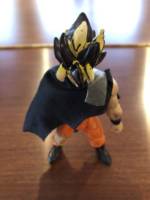 Super Saiyan Goku Mixed Breed Black w/ Cape (Dragonball Z) Custom Action Figure