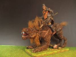 Warg with rider, Mad Max orc, custom of the toybiz figures. (Lord of the Rings) Custom Action Figure