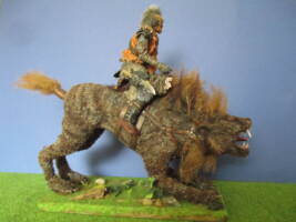 Warg with rider, Mad Max orc, custom of the toybiz figures. (Lord of the Rings) Custom Action Figure
