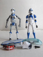 Clone Trooper Medic Stitches & Field Medical Droid PZ-1B (Star Wars Clone Wars) Custom Action Figure [Front View]