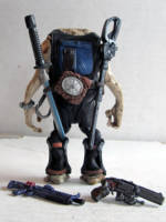 Verde Hombre – Uxorian Bounty Hunter – A Star Wars/DC Comics Mashup (DC Universe) Custom Action Figure [Rear View]