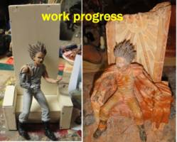 Tetsuo Shima on throne (Akira) (Akira) Custom Diorama / Playset