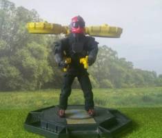 One 12th Scale  Helicopter Back Pack (G.I. Joe) Custom Vehicle [Preparing for Take Off Yellow]