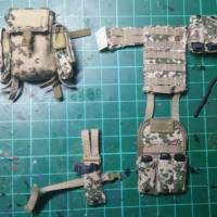One 12th Scale. Tactical CLOTH equipment. Custom Made. (Modern Warfare) Custom Other