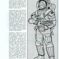 ONE 12th Scale ALIENS U.S.C.M. None Atmosphere suit (Aliens) Custom Action Figure [Page from the ALIENS USCM technical Manual]