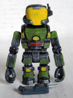C1-GREEN2 “Greenie” – Service/Protocol Droid (Star Wars) Custom Action Figure [Front View]