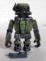 C1-GREEN2 “Greenie” – Service/Protocol Droid (Star Wars) Custom Action Figure [Rear View]