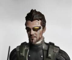Deus Ex Human Revolution Adam Jensen (Deus Ex) Custom Statue / Bust [Close up on face]