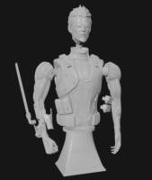 Deus Ex Human Revolution Adam Jensen (Deus Ex) Custom Statue / Bust [Parts in 3D program]