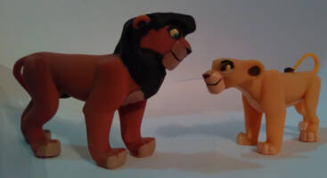 Upendi Kiara and Kovu (Kingdom Hearts) Custom Miniature / Figurine