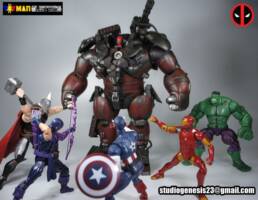 Deadpool anti avengers Mech armor (Deadpool) Custom Action Figure