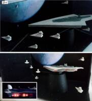 Imperial Fleet over the planet Hoth (Star Wars) Custom Diorama / Playset