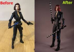 BLACK WIDOW Avengers Age of Ultron (Repaint) (Marvel) Custom Action Figure