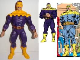 Stonewall (Marvel Legends) Custom Action Figure [Comparison picture with the art]