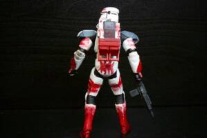 Commando Sev Clone wars style 3.75 (Star Wars Clone Wars) Custom Action Figure [Back]