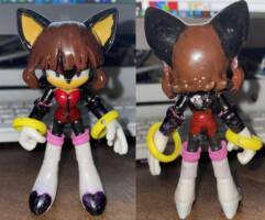 ~Sonic OC: Zania the Black Panther (Sonic) Custom Action Figure [Front and Back]