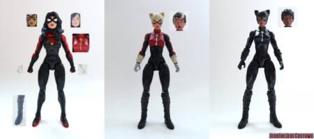 Catwoman (Batman) Custom Action Figure [Catwoman custom action figure before and after]