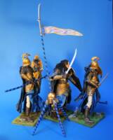 High Elven battlegroup, lord Elrond with 2 troopers. (Lord of the Rings) Custom Action Figure