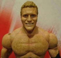 Sycho Sid (Wrestling) Custom Action Figure [Close up of the repainted head]