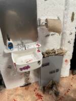 Gross gas station bathroom (Marvel Legends) Custom Diorama / Playset