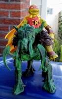 Michaelangelo dressed as Robin teamed up with Beast Boy hellish steed transformation (DC Universe) Custom Action Figure