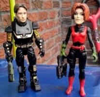 Mini figs:Mulder & Scully (in inaccurate attire) (X-Files) Custom Miniature / Figurine