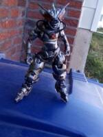 Caped Escapism Crusades saga: Mantadroid (a Cyborg/Black Manta amalgam original idea and design) (Original) Custom Action Figure