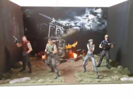 NECA Resident Evil Helicopter Crash (Resident Evil) Custom Diorama / Playset