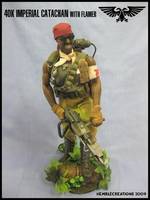 40K Imperial Catachan With Flamer ("V") Custom Action Figure