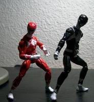 MMPR Red and Black (Power Rangers) Custom Action Figure