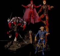 Age of Apocalypse Set Magneto Nightcrawler Sunfire X-Man Decapitated Apocalypse Head (Marvel Universe) Custom Action Figure