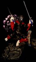 Age of Apocalypse Set Magneto Nightcrawler Sunfire X-Man Decapitated Apocalypse Head (Marvel Universe) Custom Action Figure
