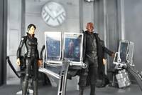 Nick Fury, Agent Maria Hill, Agent Phil Coulson W/ Shield Helicarrier Bridge Diorama (Avengers) Custom Diorama / Playset
