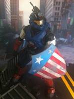Halo Avengers Captain America (Halo) Custom Action Figure