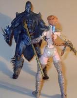 Medieval Witchblade vs Raven Spawn (Legendary Comic Book Heroes) Custom Action Figure