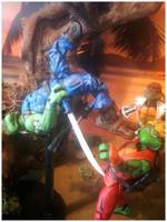 Teenage Mutant Street Fighter Turtles..Guileonardo (Teenage Mutant Ninja Turtles) Custom Action Figure