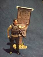 Terminus Sign with Glenn Rhee (Walking Dead) Custom Diorama / Playset