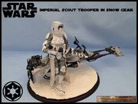 Scout Trooper in Snow Gear #2 (Star Wars) Custom Diorama / Playset