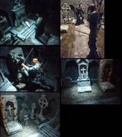 Gotham Cemetery (Batman) Custom Diorama / Playset
