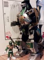 Imaginext Green ranger with shield (Power Rangers) Custom Miniature / Figurine