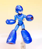 Mega Man Action Figure 4.75" Metallic Version (Megaman) Custom Action Figure [Mega Man action pose]