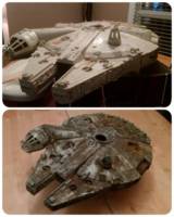 1979 Kenner Millennium Falcon Derelict Custom (Star Wars) Custom Vehicle [Before and After]
