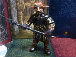 Dwarf Warrior w/War Hammer (Hobbit) Custom Miniature / Figurine [Dwarf Warrior w/War-hammer]