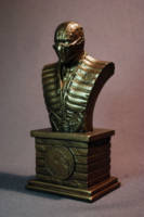 Custom Sculpted Sub-zero Mortal Kombat X inspired Faux Bronze Bust (Mortal Kombat) Custom Statue / Bust
