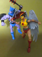 Hawkman & Hawkgirl (MOTU Redesign) (Masters of the Universe) Custom Action Figure [Hawkgirl vs. Batros]