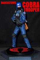 COBRA BLACK mask silver logo MALE TROOPER 6" 1:12TH SCALE (G.I. Joe) Custom Action Figure [CUSTOM GI JOE COBRA TROOPER STYLE 6" INCH 1:12th SCALE]