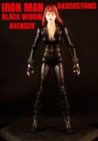 Iron Man 1 Black Widow avenger 6.5" (Iron Man) Custom Action Figure [CUSTOM MARVEL SELECT IRON MAN 1 VERSION BLACK WIDOW 6.5"]
