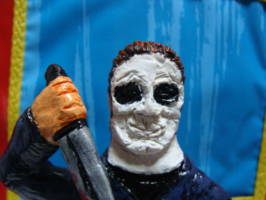 Halloween Slasher MM1 (Figurine) (Horror) Custom Miniature / Figurine [Face shot]