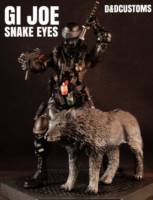 GI JOE SNAKE EYES Commando & Timber v2 6" 1:12th Scale (G.I. Joe) Custom Action Figure [CUSTOM GI JOE SNAKE EYES COMMANDO WITH TIMBER STYLE 6" INCH 1:12th SCALE ACTION FIGURE BLACK SERIES MARVEL LEGENDS style]