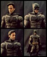 Unmasked Batfleck - Dawn of Justice V3.0 - 7 Inch Sculpted Figure (Batman - Movie Style) Custom Action Figure